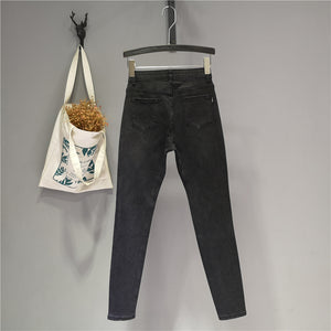 " Butterfly Diamond, High Waist-Slim Korean Pencil slim fit Pants - Jeans".